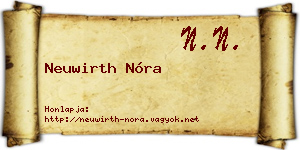 Neuwirth Nóra névjegykártya